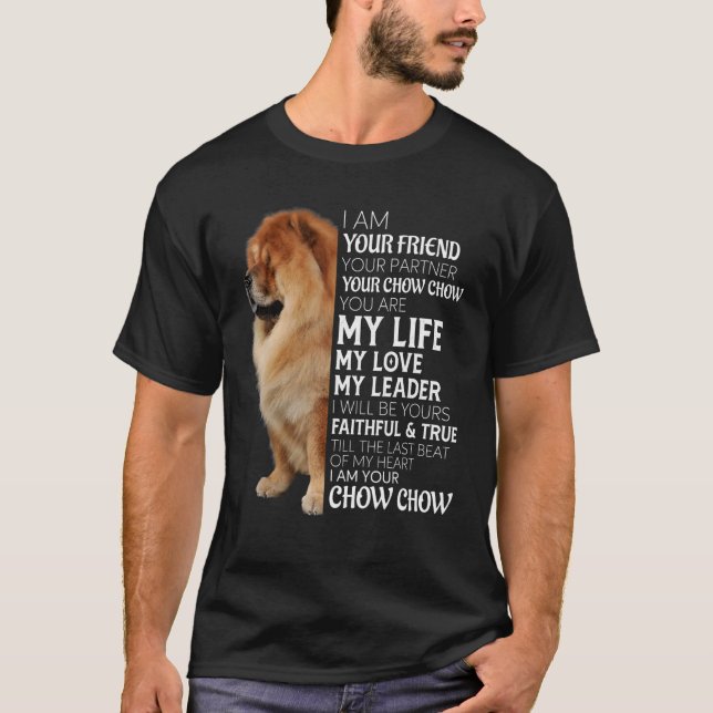 Camiseta Soy Tu Amigo Tu Pareja Tu Perro Chow Chow M (Anverso)