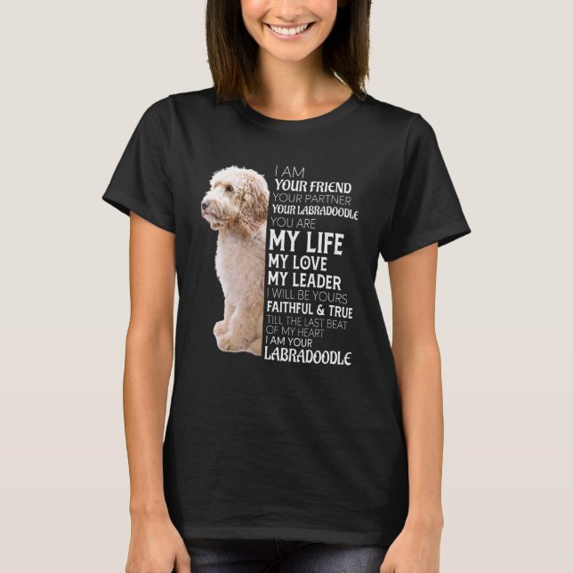 Camiseta Soy Tu Amigo Tu Pareja Tu Perro De Labradoodle (Anverso)