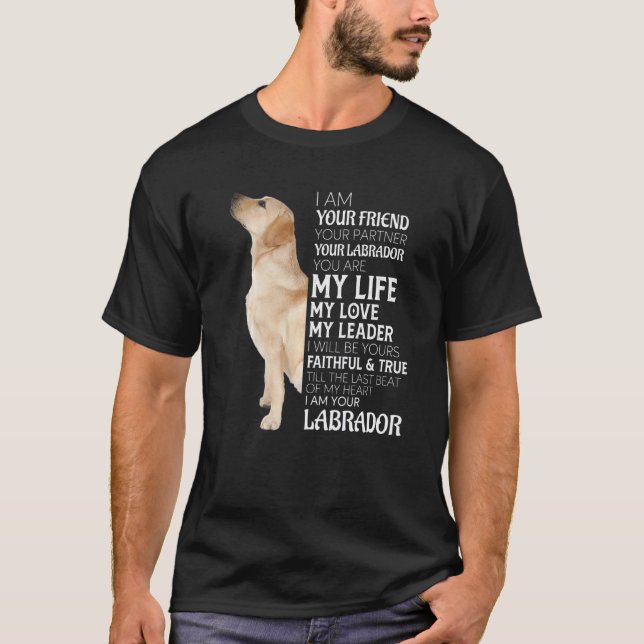 Camiseta Soy Tu Amigo Tu Pareja Tu Perro Labrador Mo (Anverso)