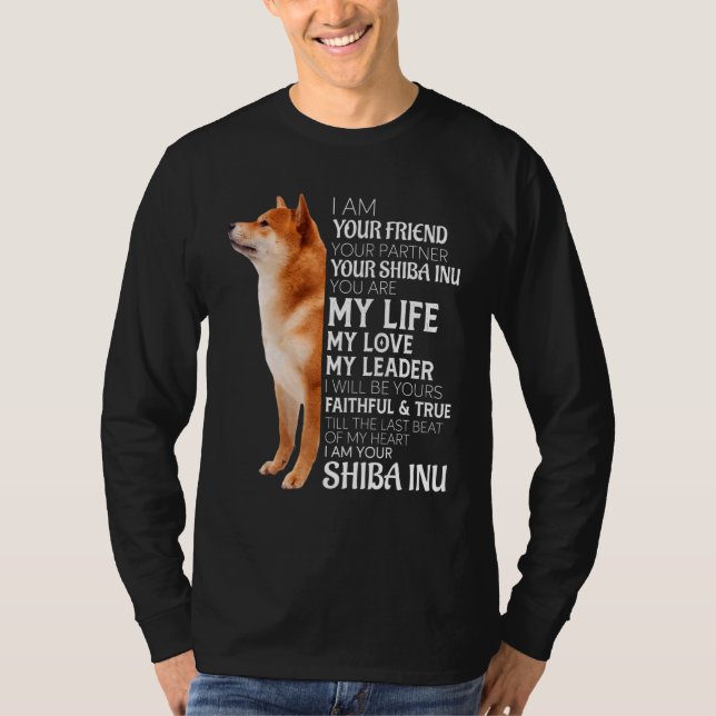 Camiseta Soy Tu Amigo Tu Pareja Tu Perro Shiba Inu M (Anverso)