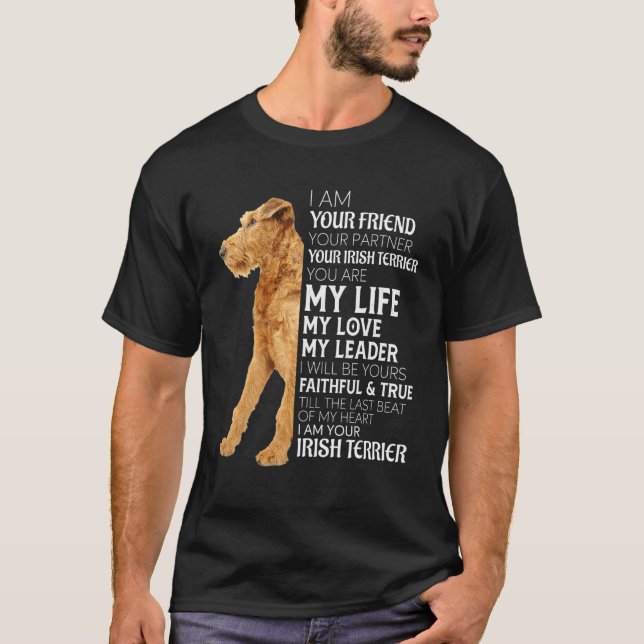 Camiseta Soy Tu Amigo Tu Pareja Tu Terrier Irlandés D (Anverso)