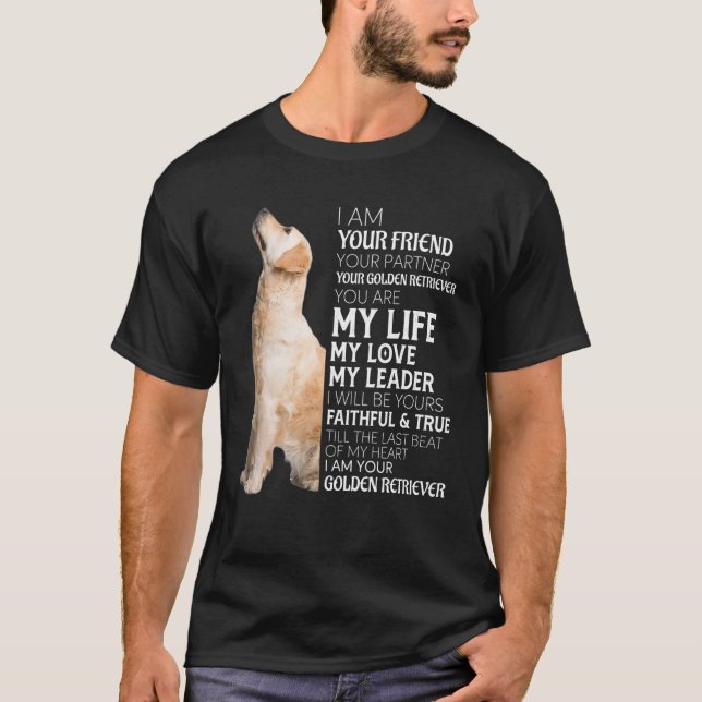 Camiseta Soy Tu Amigo Tu Socio Tu Golden Retrieve (Anverso)