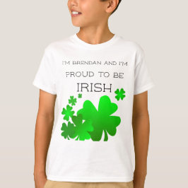 Camiseta Soy (tu nombre) y estoy orgulloso de ser irlandés