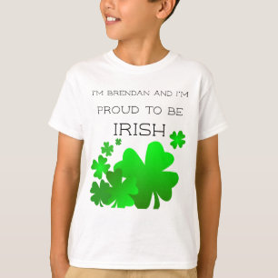 Camiseta Soy (tu nombre) y estoy orgulloso de ser irlandés