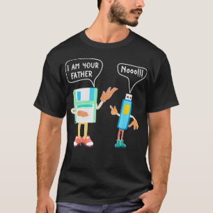Camiseta Soy tu padre nooo disquete USB Funny IT Tec