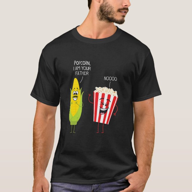 Camiseta Soy Tu Padre Nooo Funny Popcorn Snack Popcorn (Anverso)