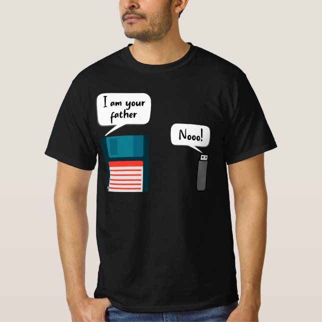 Camiseta Soy tu padre USB Floppy Disk IT Computer Geek  (Anverso)