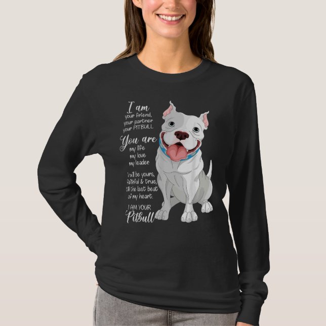 Camiseta Soy Tu Pitbull Tu Amigo Tu Amo De Perro De Socio (Anverso)