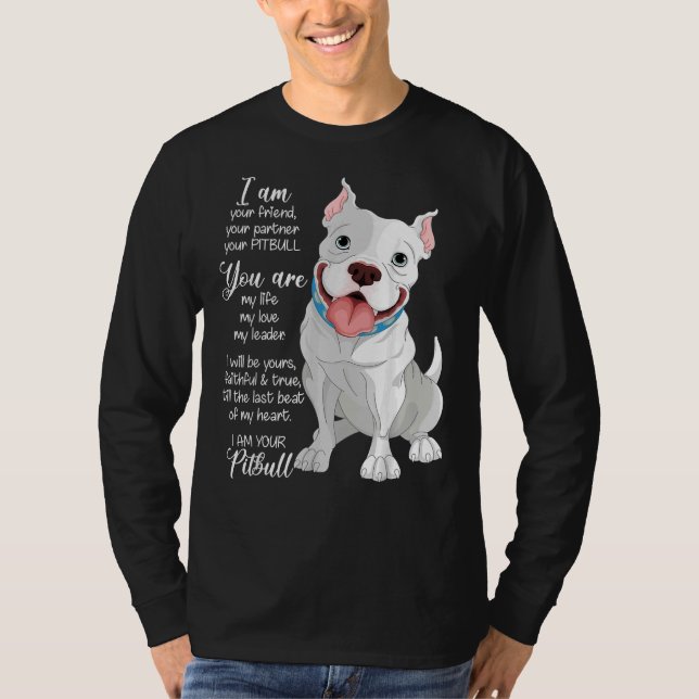 Camiseta Soy Tu Pitbull Tu Amigo Tu Amo De Perro De Socio (Anverso)