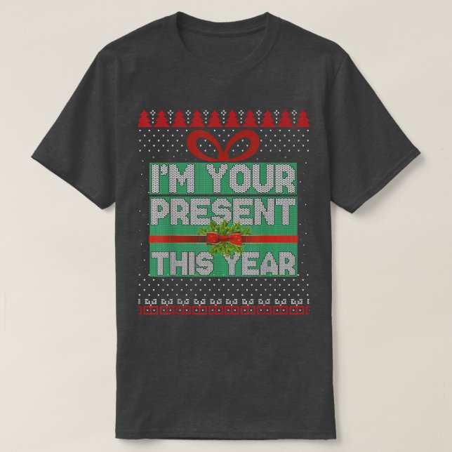 Camiseta Soy Tu Presente Este Año Navidades Sudadizo (Diseño del anverso)
