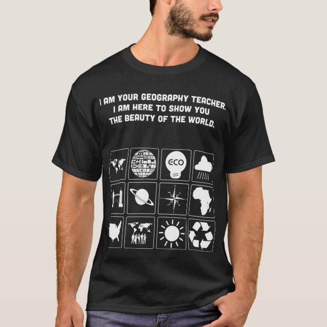 Camiseta Soy tu profesor de geografía (Anverso)