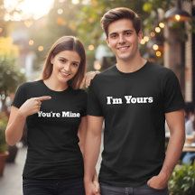 Soy Tuyo Texto Personalizado Negro Hombres Parejas