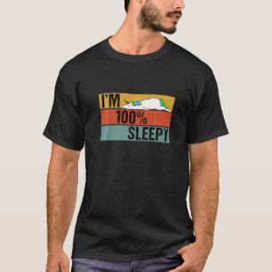 Camiseta Soy un 100% somnoliento Chiste unicornio perezoso