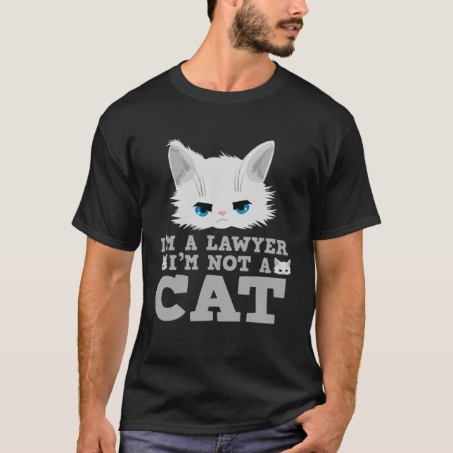 Camiseta Soy un abogado, no un gato, reunión de filtro de m (Anverso)