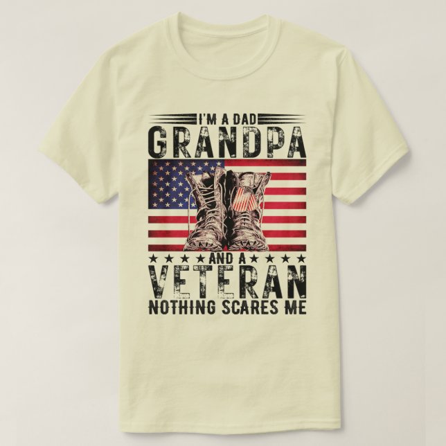 Camiseta Soy un abuelo abuelo abuelo veterano Día de los Pa (Diseño del anverso)