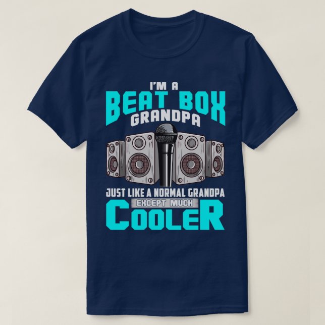 Camiseta Soy un abuelo de beatbox Igual que un abuelo norma (Diseño del anverso)