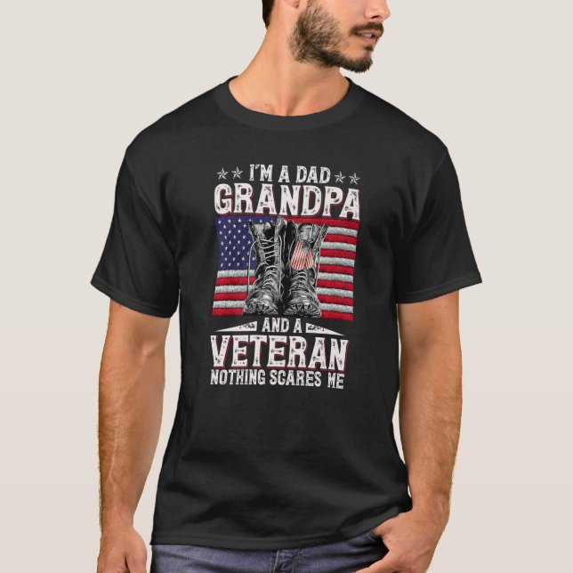 Camiseta Soy un abuelo de papá y Día de padres veteranos (Anverso)