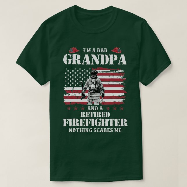 Camiseta Soy Un Abuelo De Papá Y Padres De Bomberos Retirad (Diseño del anverso)