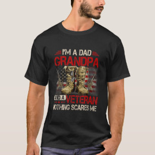 Camiseta Soy un abuelo de papá y un veterano gay de bandera