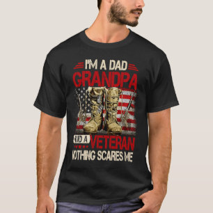 Camiseta Soy un abuelo de papá y un veterano gay de bandera