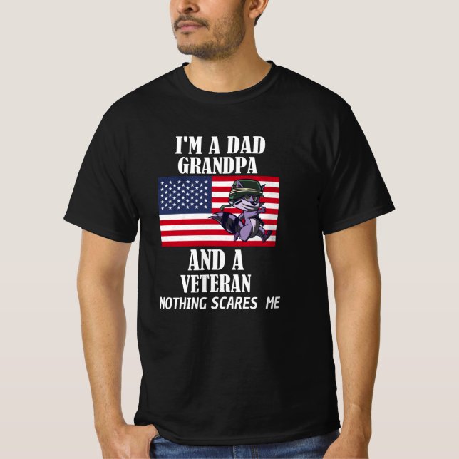 Camiseta Soy Un Abuelo De Papá Y Un Veterano Nada (Anverso)