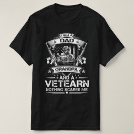 Camiseta soy un abuelo de papá y un veterano, nada me asust