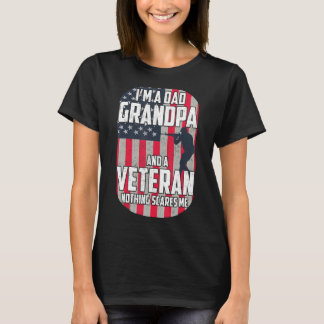 Camiseta Soy un abuelo de papá y un veterano nada me asusta