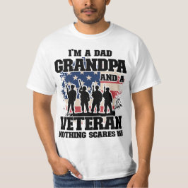 Camiseta Soy un abuelo de papá y un veterano nada me asusta