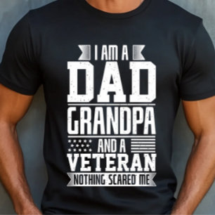 Camiseta Soy un abuelo de papá y un veterano nada me asusta