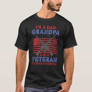 Camiseta Soy un abuelo de papá y veterano - héroe veterano