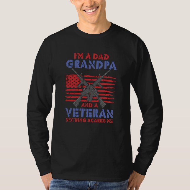 Camiseta Soy un abuelo de papá y veterano - héroe veterano (Anverso)