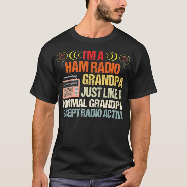 Camiseta Soy un abuelo de radio jamaicano y un abuelo norma (Anverso)