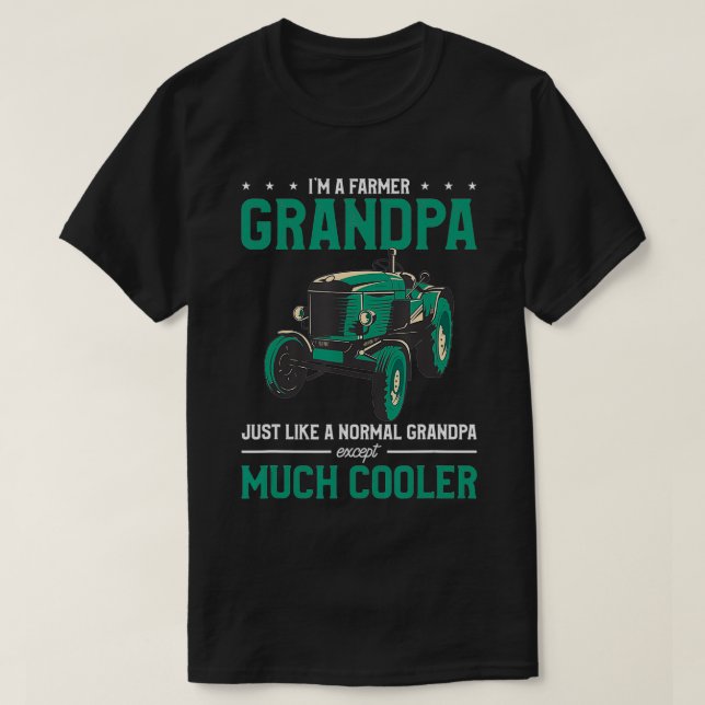 Camiseta Soy un abuelo granjero como una granja normal de a (Diseño del anverso)