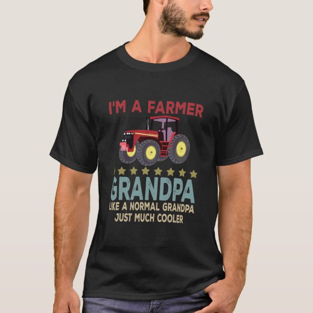 Camiseta Soy un abuelo granjero Feliz Día del Padre Tractor (Anverso)