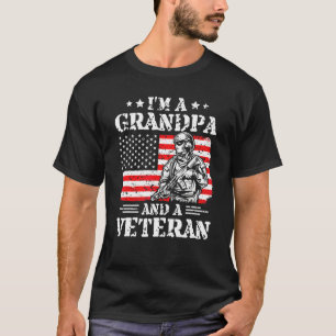 Camiseta Soy un abuelo y un veterano bandera americana Vete