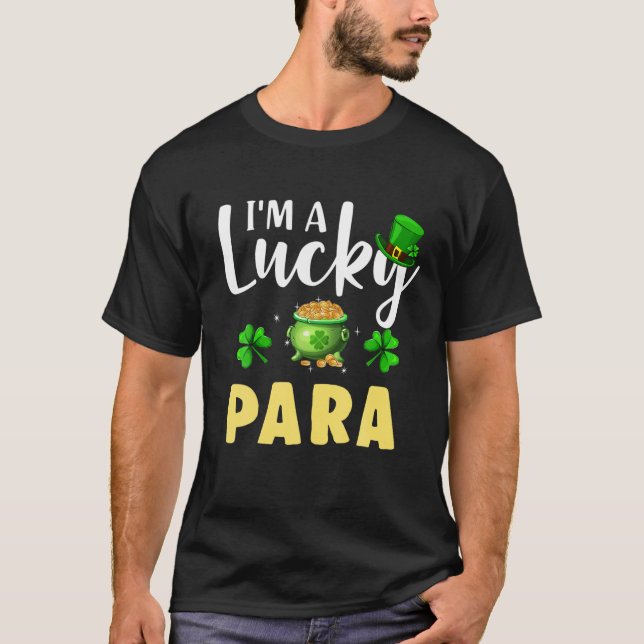 Camiseta Soy un afortunado Para Irlandés Shamrock St Patric (Anverso)