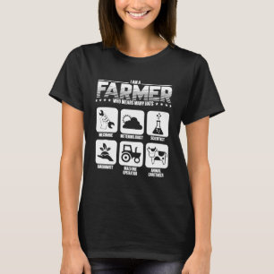 Camiseta Soy Un Agricultor Que Usa Muchos Gorras Cultivando