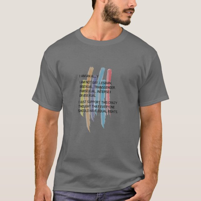 Camiseta Soy Un Aliado Que Apoya La Tra Lésbica Gay LGBTQ (Anverso)