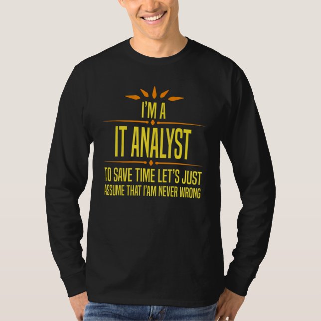 Camiseta Soy un analista de TI (Anverso)