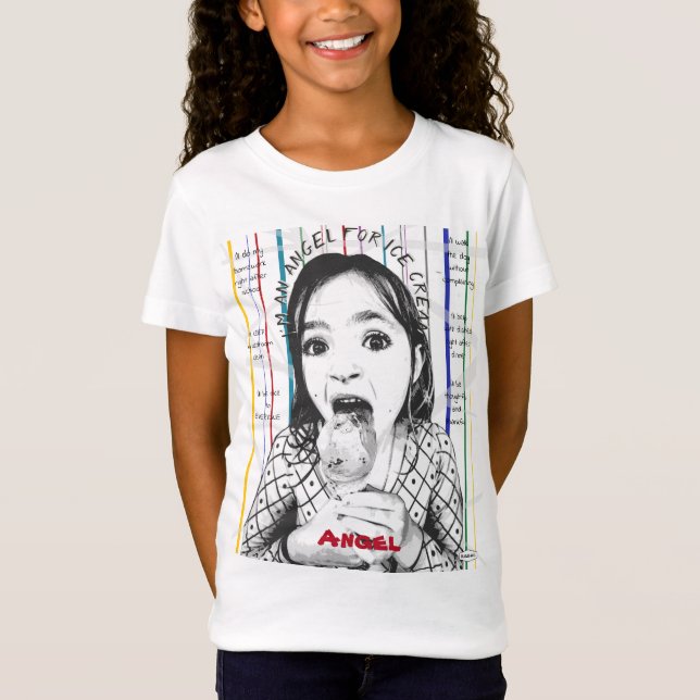 Camiseta Soy un ángel para el helado - HAMbWG (Anverso)