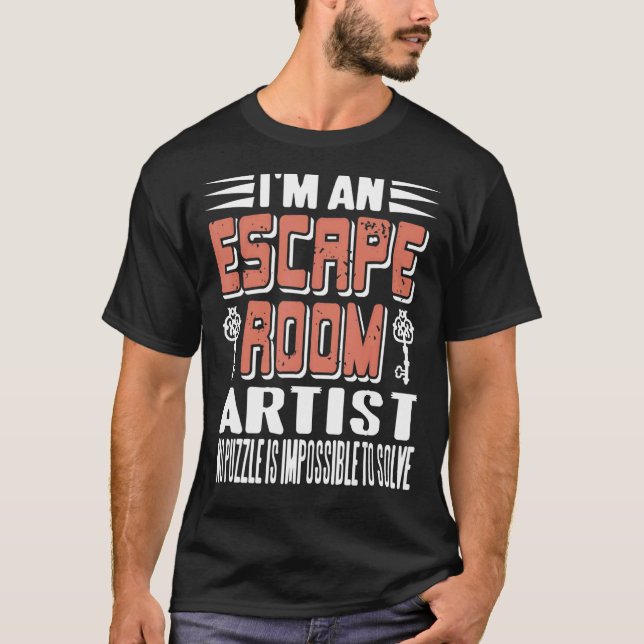 Camiseta Soy un artista de la sala de escape No es posible  (Anverso)