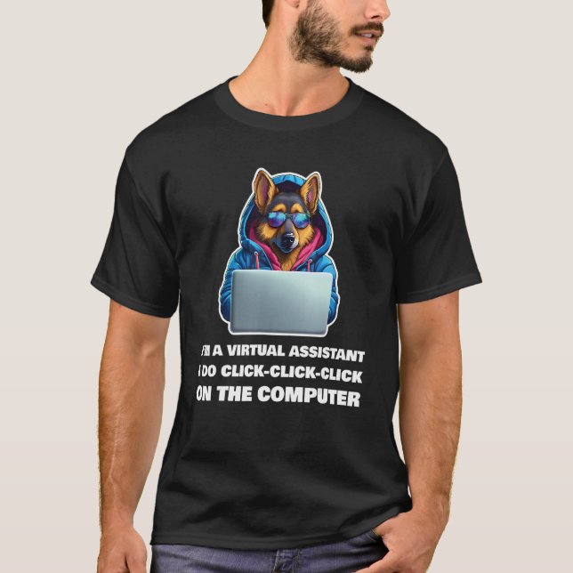 Camiseta Soy un asistente virtual Yo hago clic en Click 1 (Anverso)