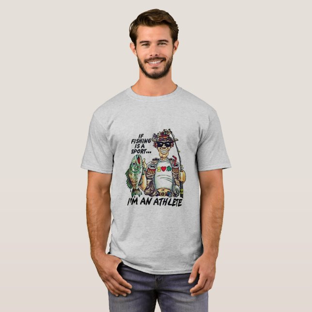 Camiseta Soy un atleta de la pesca (Anverso completo)
