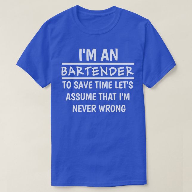 Camiseta soy un barman (Diseño del anverso)