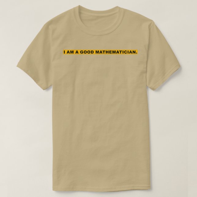 Camiseta Soy un buen matemático (Diseño del anverso)