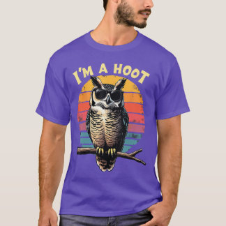 Camiseta Soy un búho que dice sarcasmos, ave retro vintage 