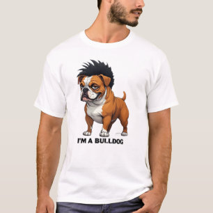 Camiseta Soy un Bulldog Bulldog Punk Mohawk