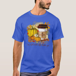 Camiseta Soy Un Café De Caída Chica De Otoño Deja Calabaza