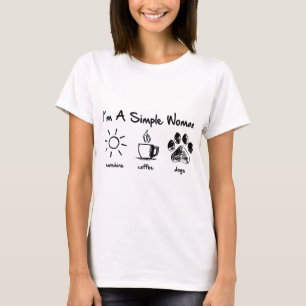 Camiseta soy un café simple de los perros del coffe de la