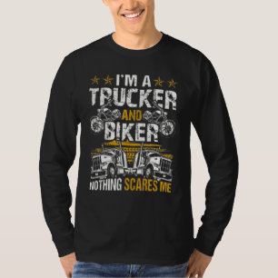 Camiseta Soy un camionero y motociclista, nada me asusta.